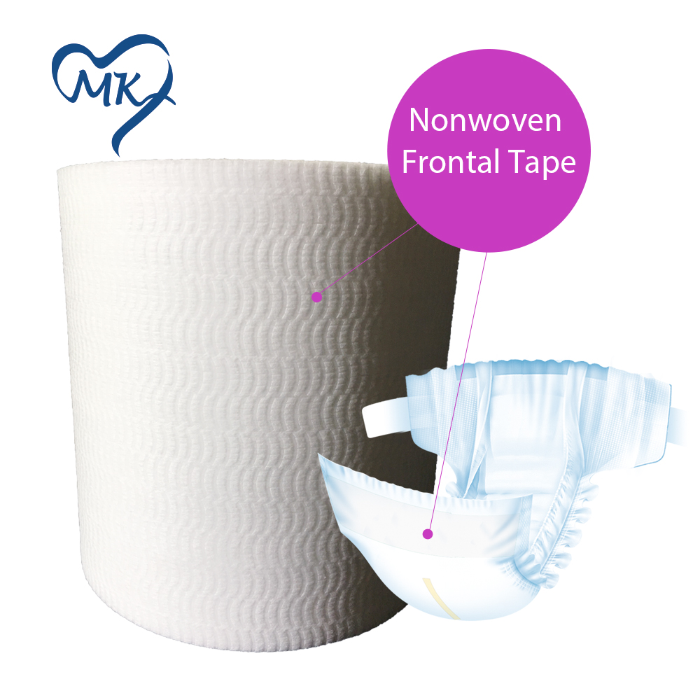 Embossed nonwoven frontal tape raw materials for baby and adult diaper